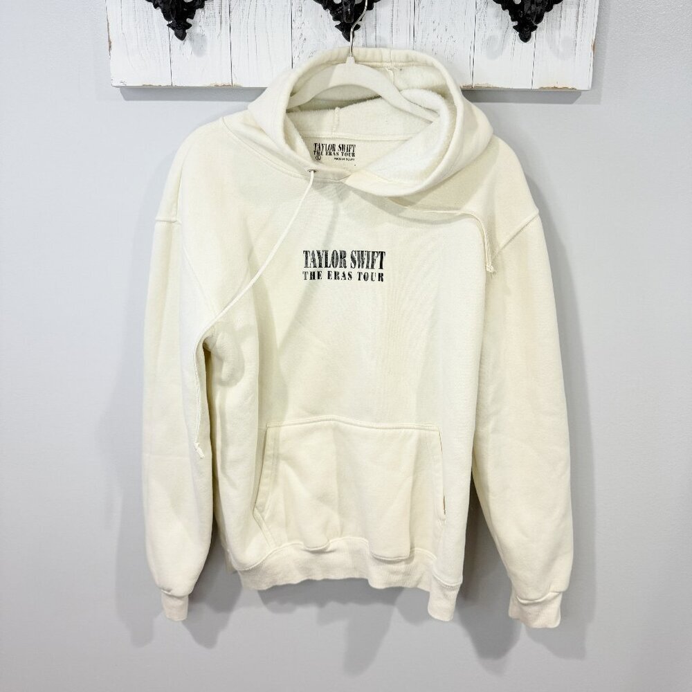Taylor Swift Eras Tour Hoodie XL Official Cream Pullover EUC